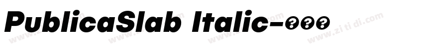 PublicaSlab Italic字体转换